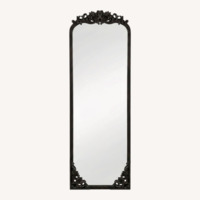 Dark Brown Wood Floor Mirror