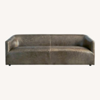 Arhaus Dark Brown Leather 2 Piece Sectional