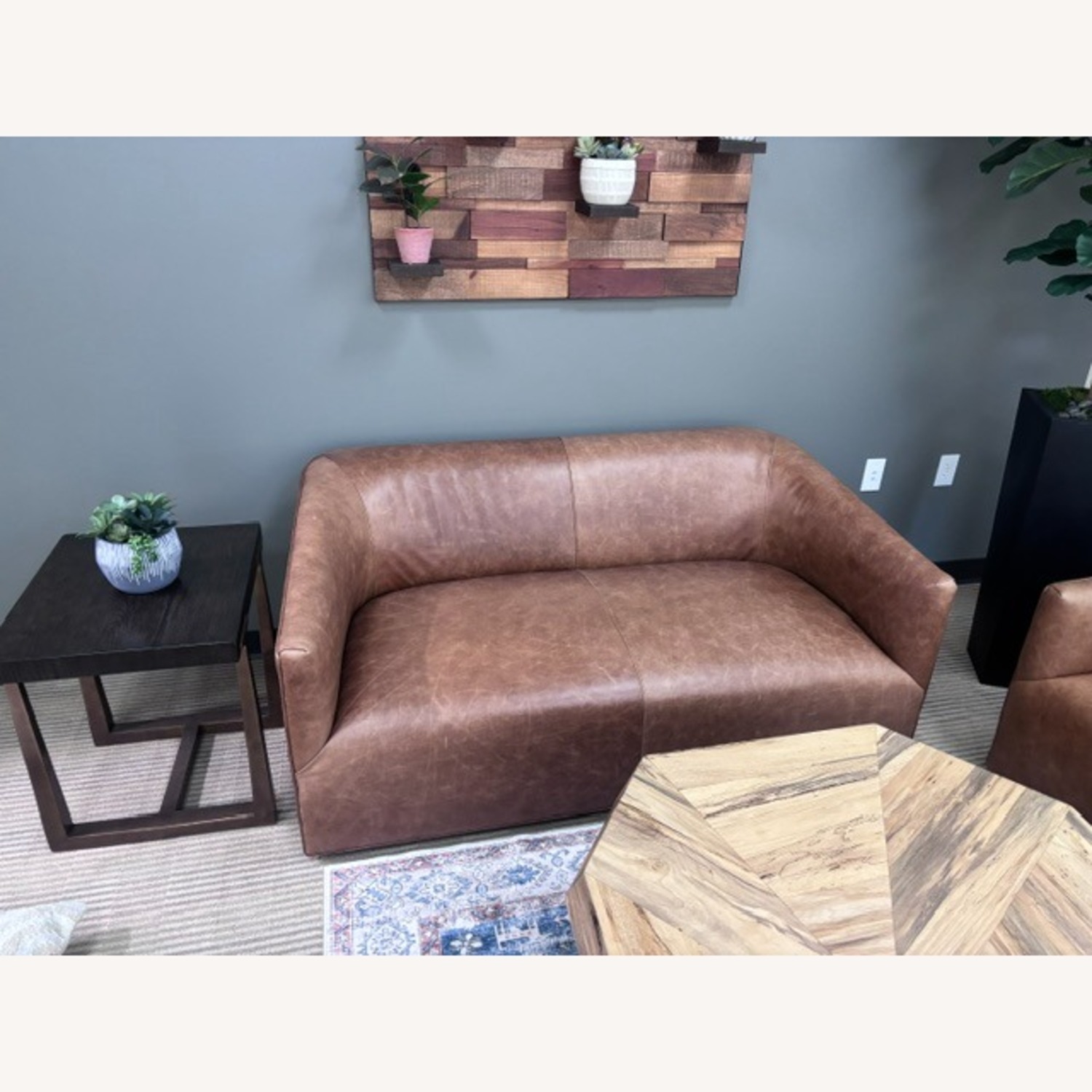 Arhaus Dark Brown Leather 2 Piece Sectional - image-2