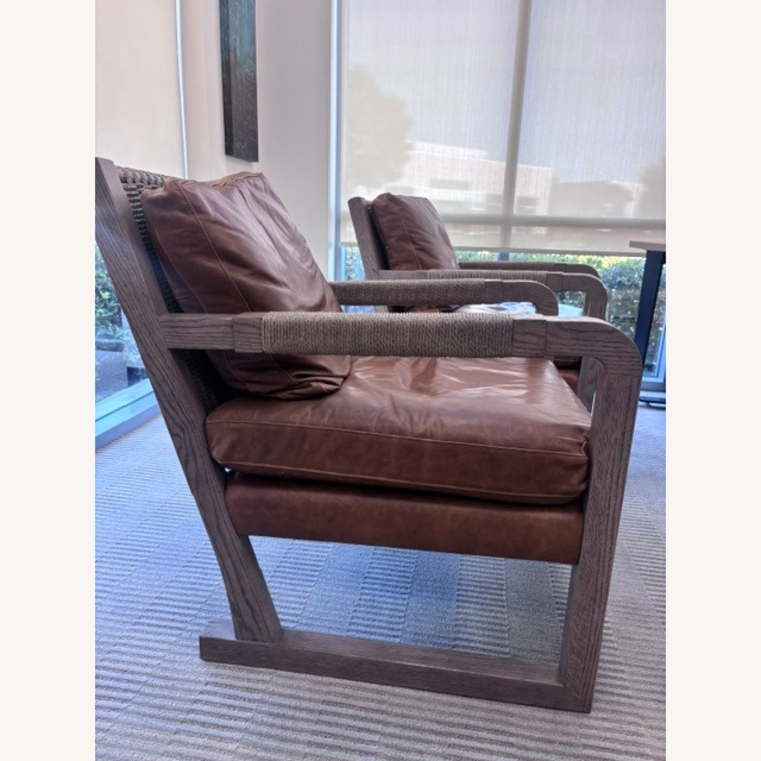 Restoration Hardware Dark Brown Accent Chairs - image-2