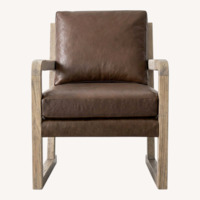 Restoration Hardware Dark Brown Accent Chairs