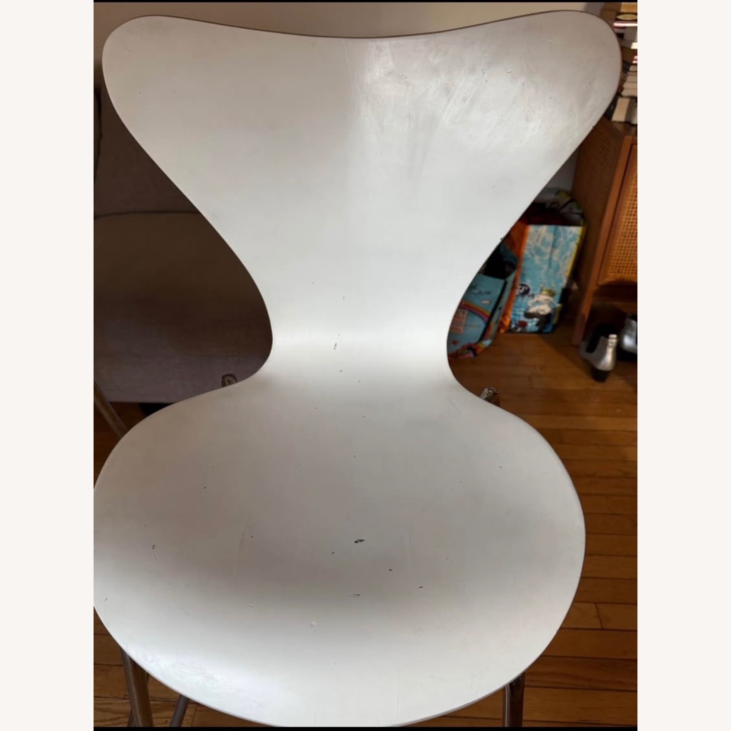 Fritz Hansen White Metal Stools - image-7