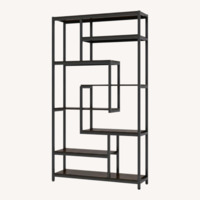 Wayfair Geometric Black Wood Bookcases