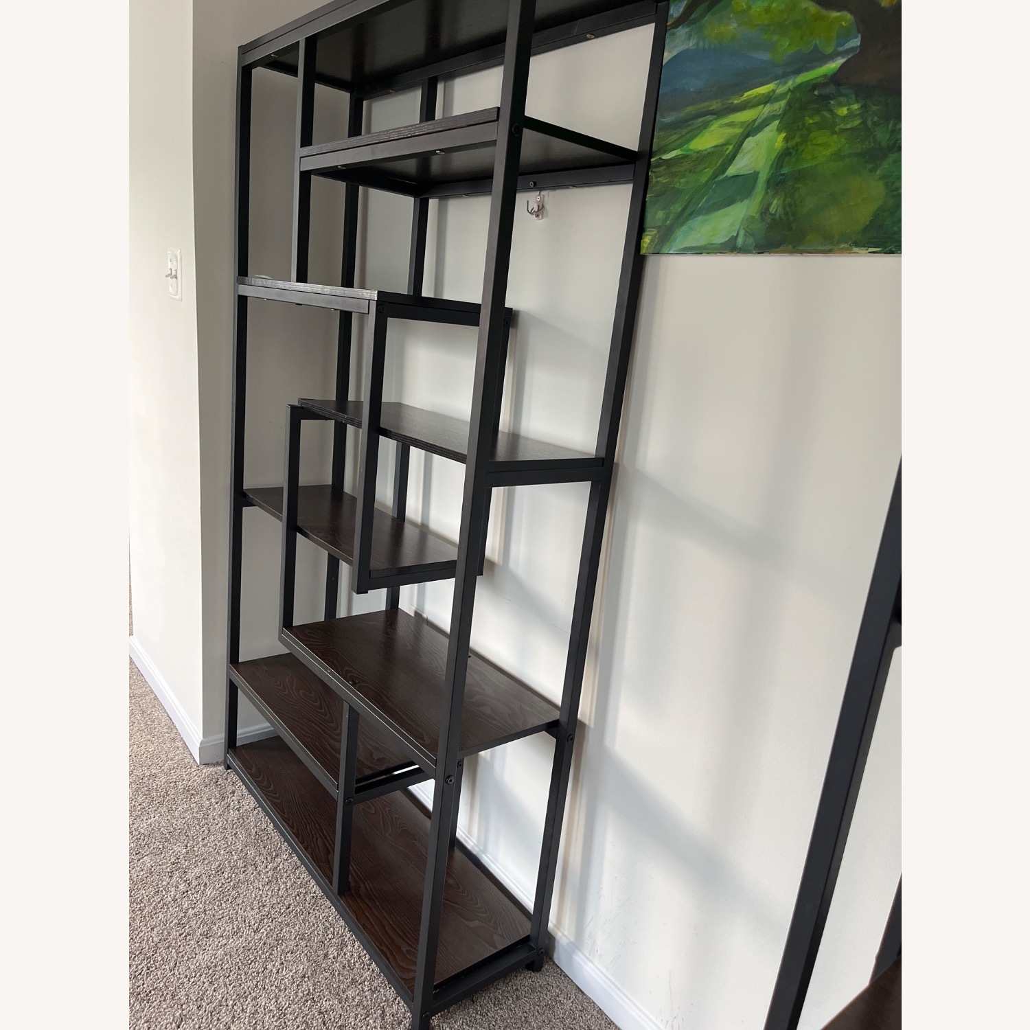 Wayfair Geometric Black Wood Bookcases - image-3