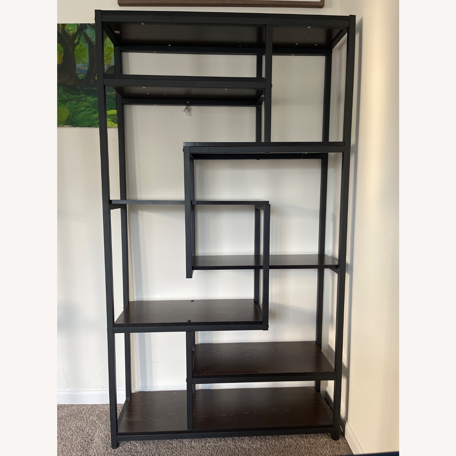 Wayfair Geometric Black Wood Bookcases - image-1