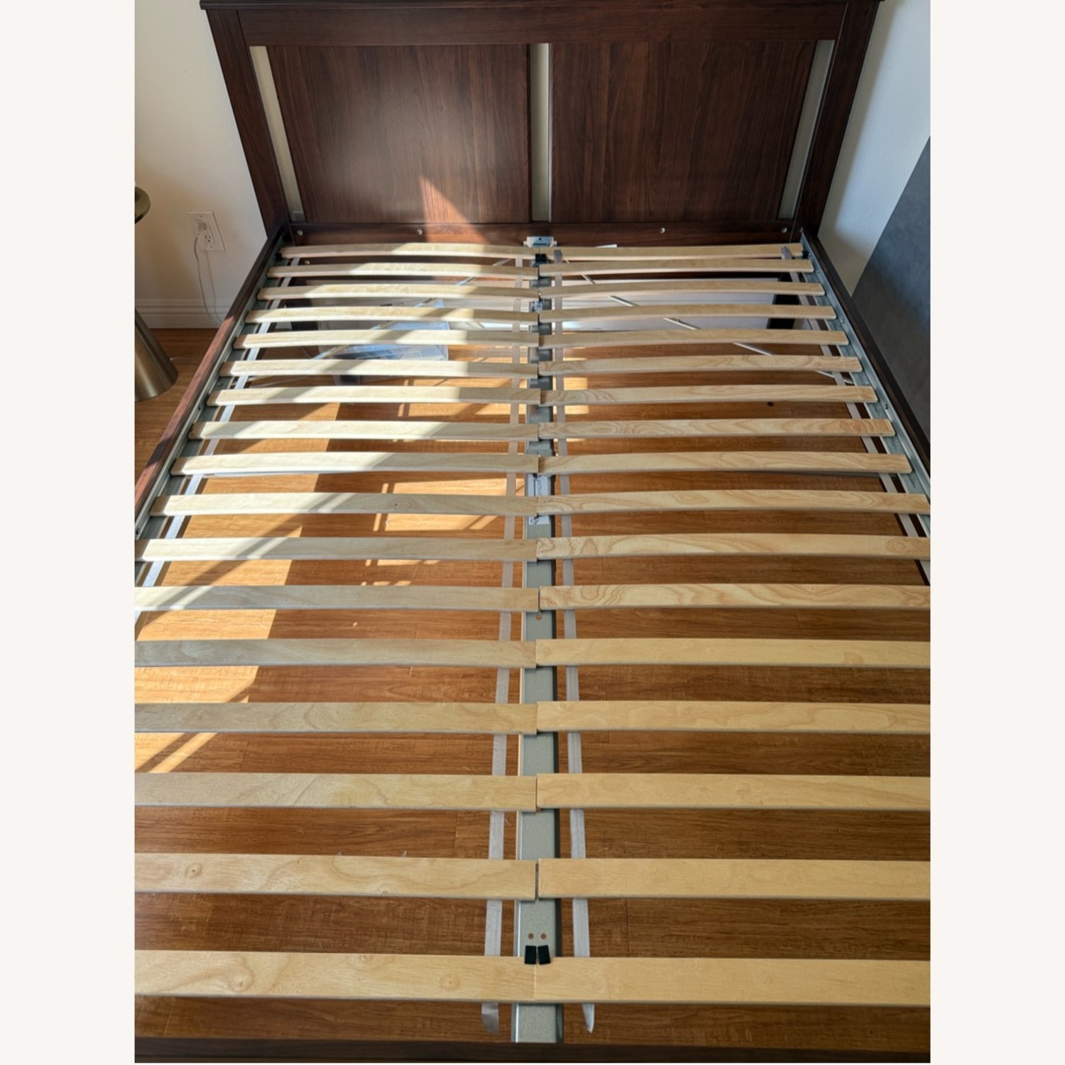 IKEA Songesand Dark Brown Wood Queen Bed - image-3