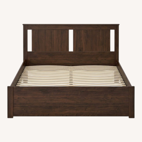 Used IKEA Songesand Dark Brown Wood Queen Bed for sale on AptDeco