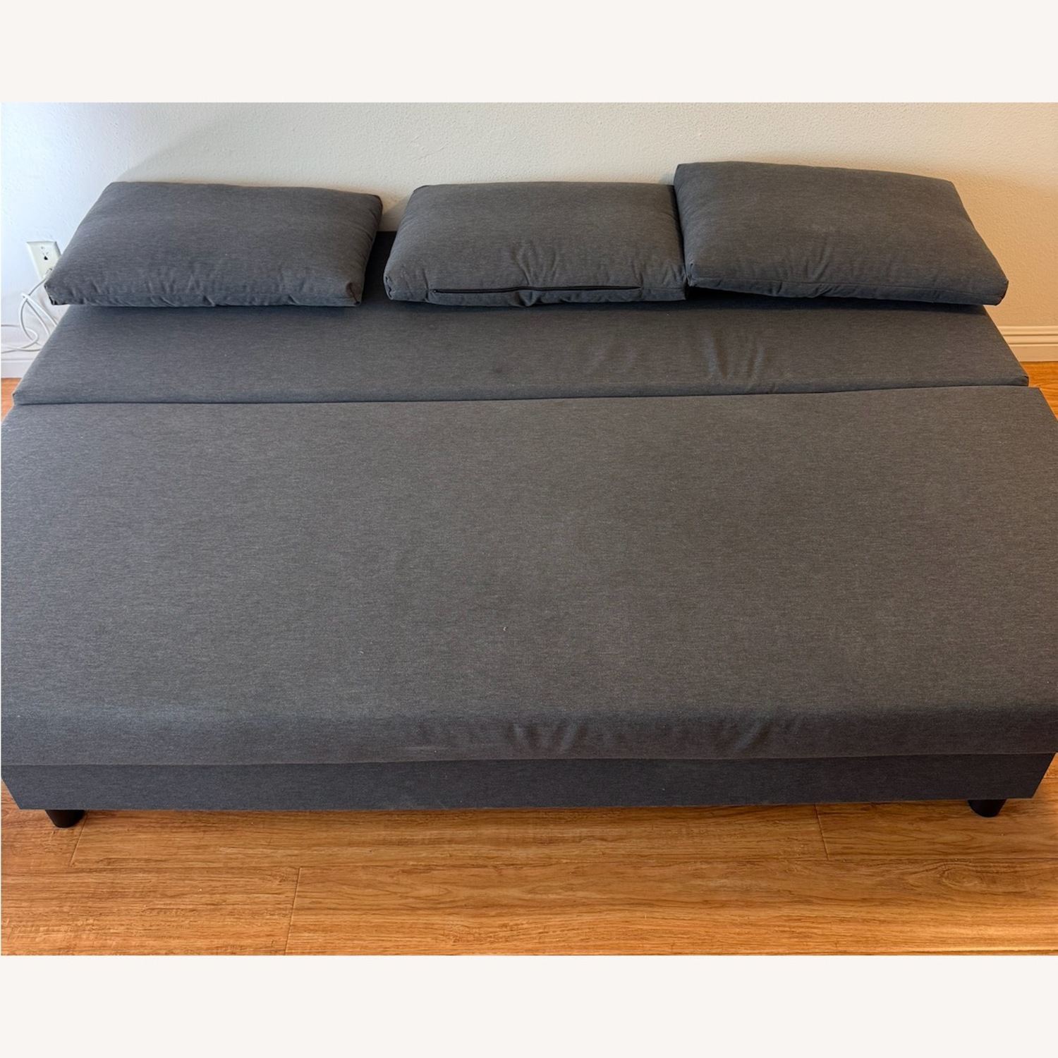 IKEA Dark Gray Fabric Sleeper Sofa - image-2