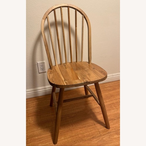 Used IKEA Skogsta Light Brown Wood Dining Chairs for sale on AptDeco