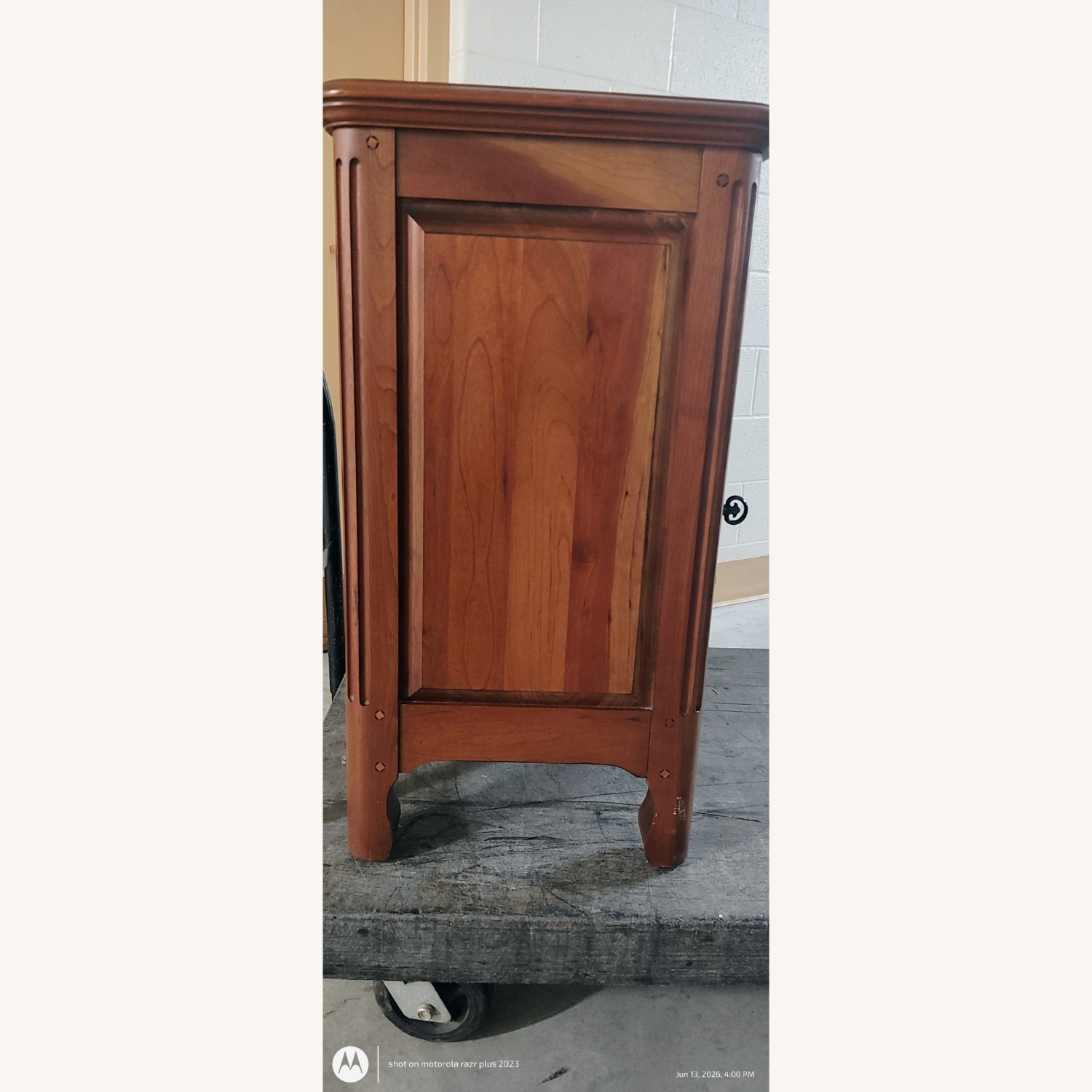 Vintage/Antique Dark Brown Wood Nightstands - image-6