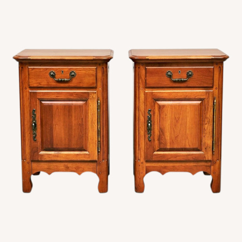 Used Vintage/Antique Dark Brown Wood Nightstands for sale on AptDeco