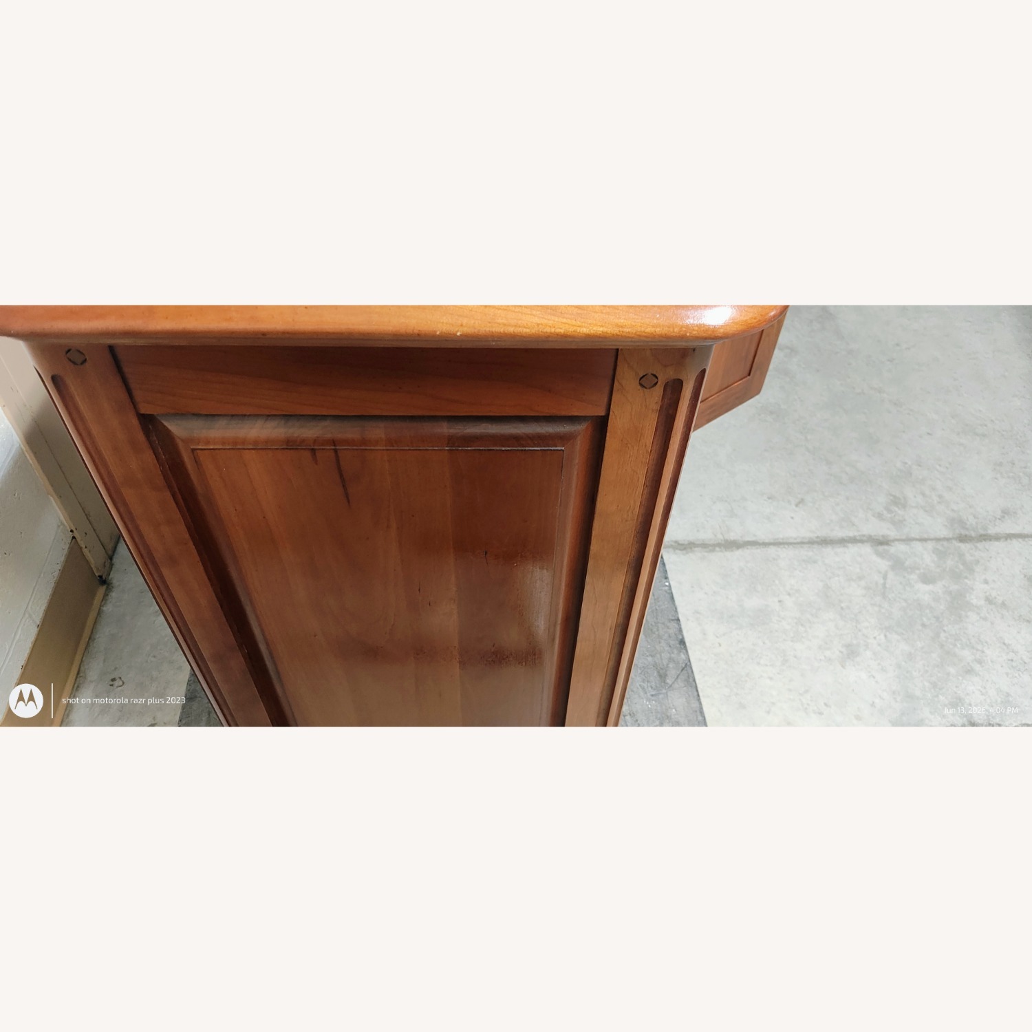 Vintage/Antique Dark Brown Wood Nightstands - image-4