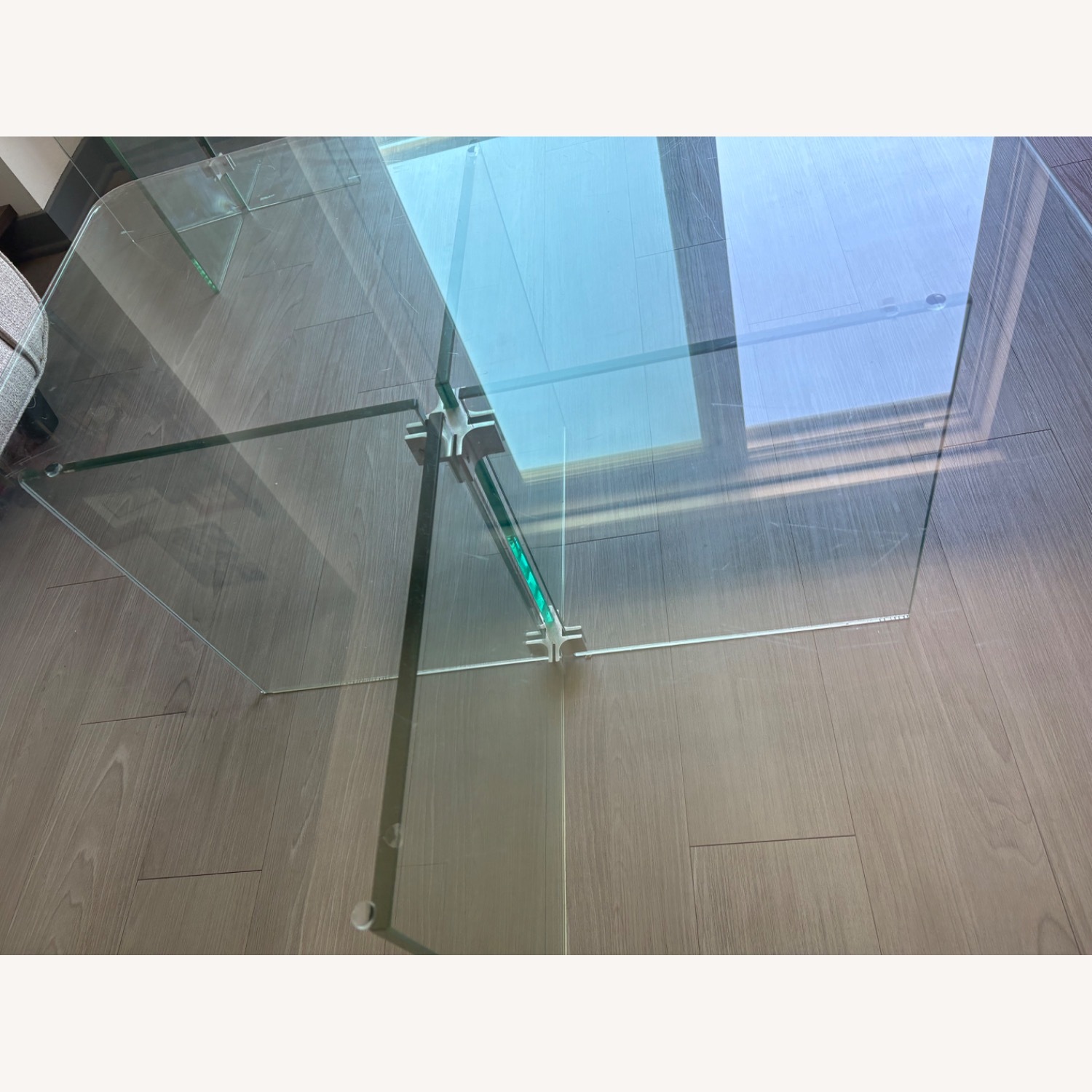Cort Furniture Transparent Glass on Glass Coffee Table - image-4