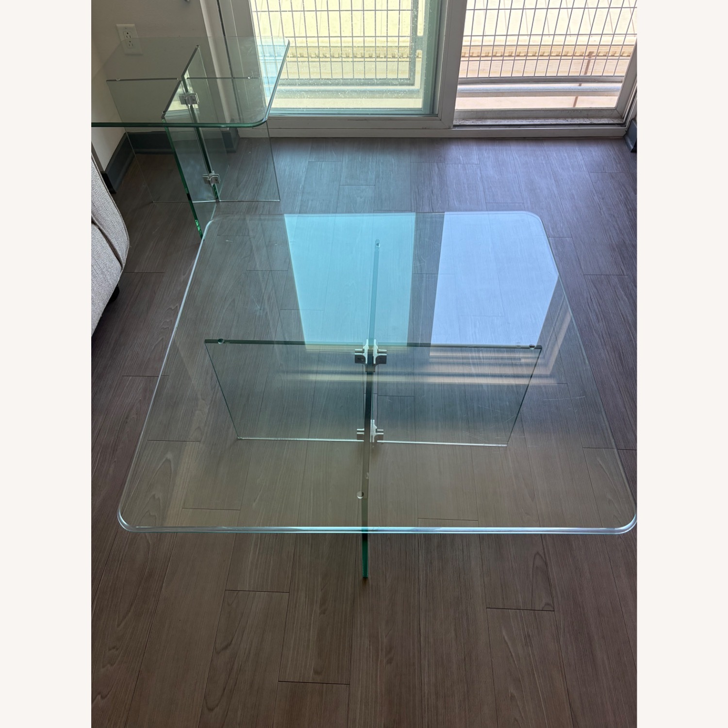 Cort Furniture Transparent Glass on Glass Coffee Table - image-2