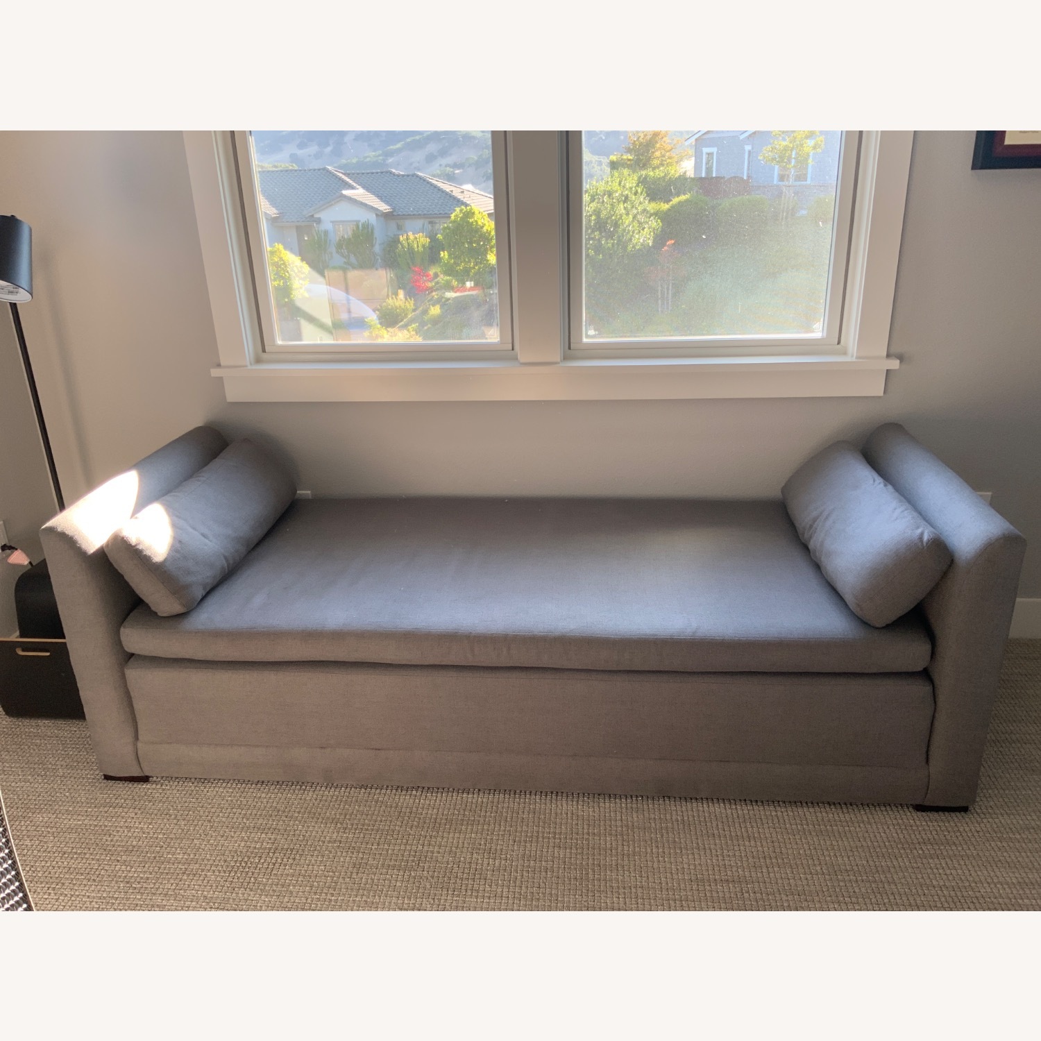 Pottery Barn Luna Light Gray Fabric Sleeper Sofa - image-1