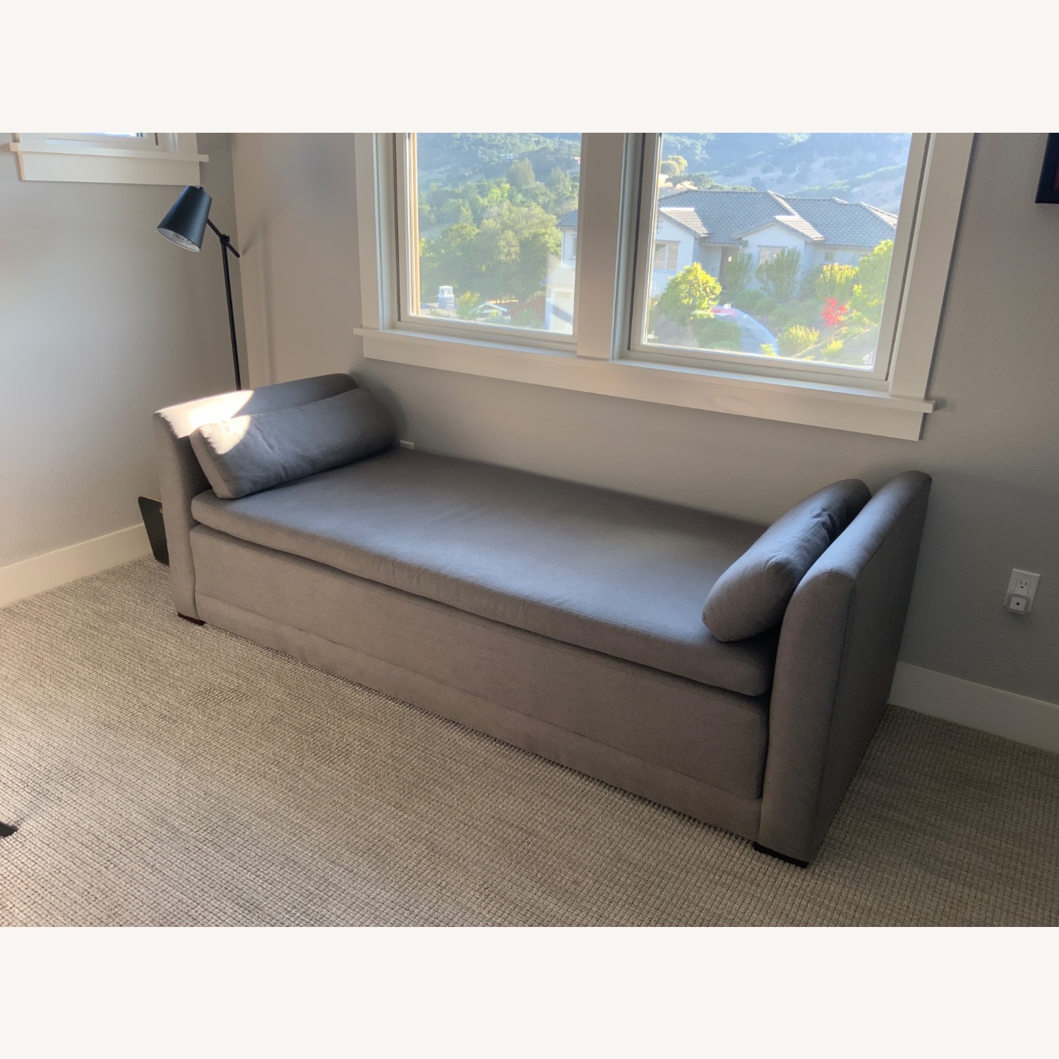 Pottery Barn Luna Light Gray Fabric Sleeper Sofa - image-2