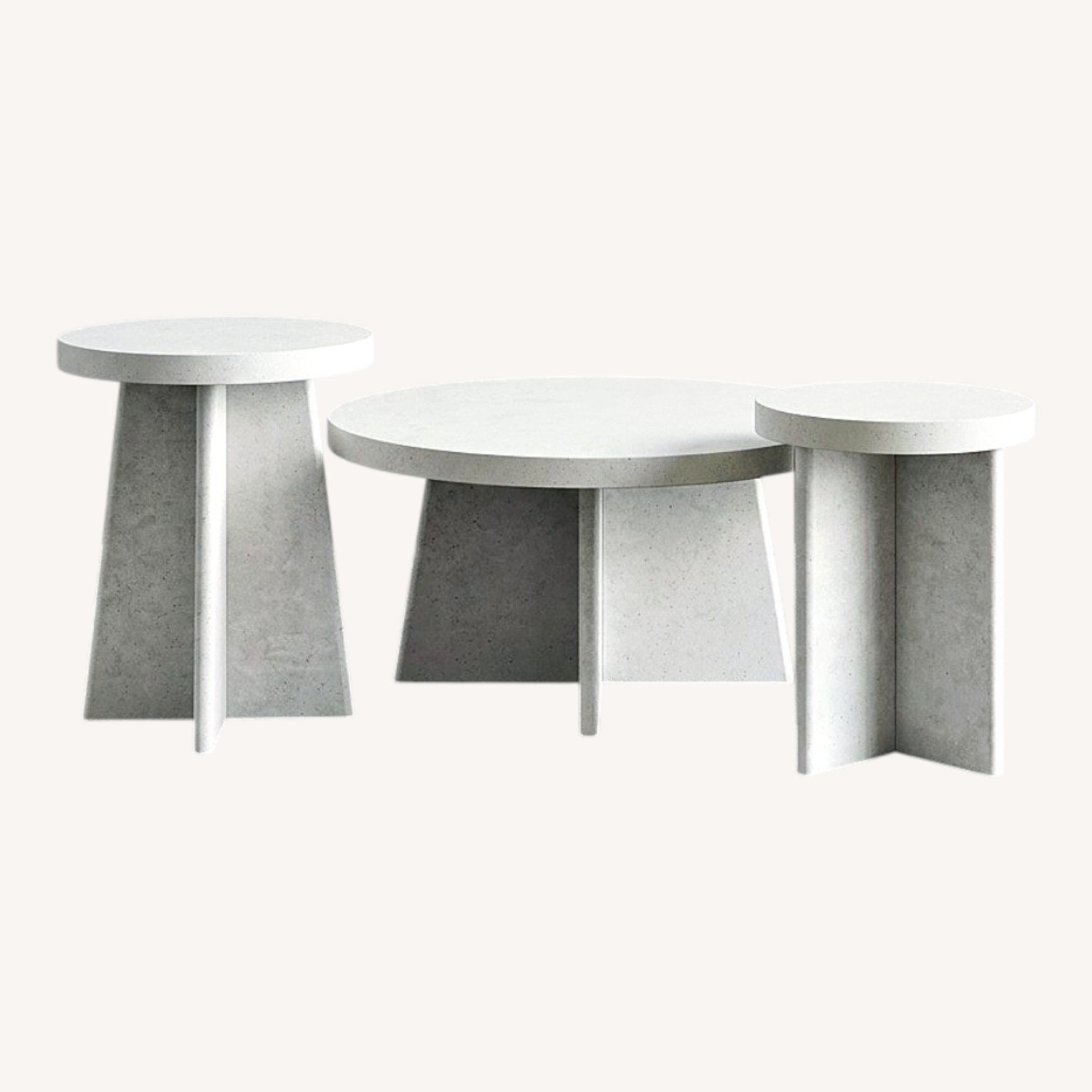 3-Piece Concrete Style Table Set - image-0