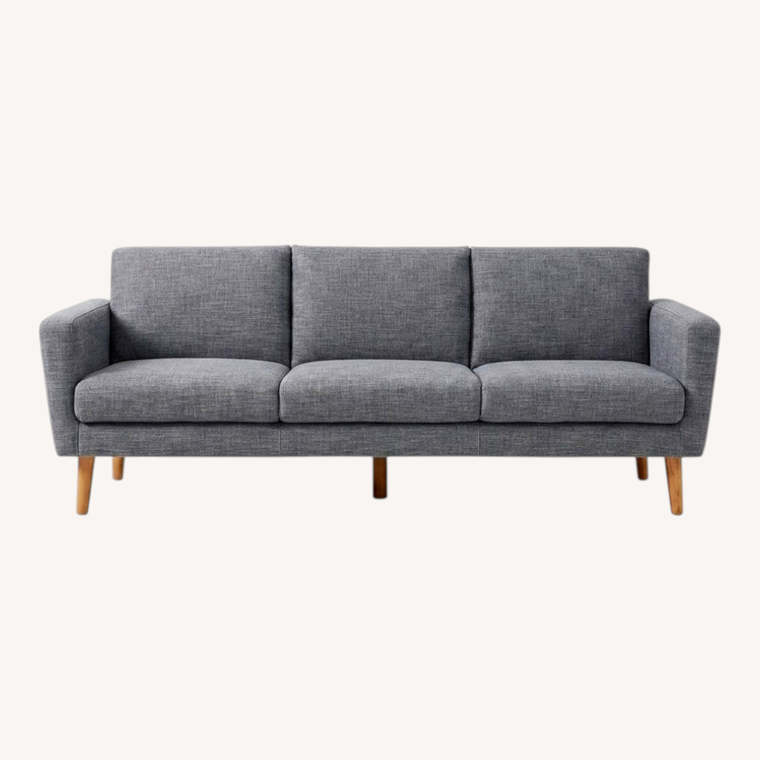 West Elm Oliver Dark Gray Fabric 3+ Seater Sofa - image-0