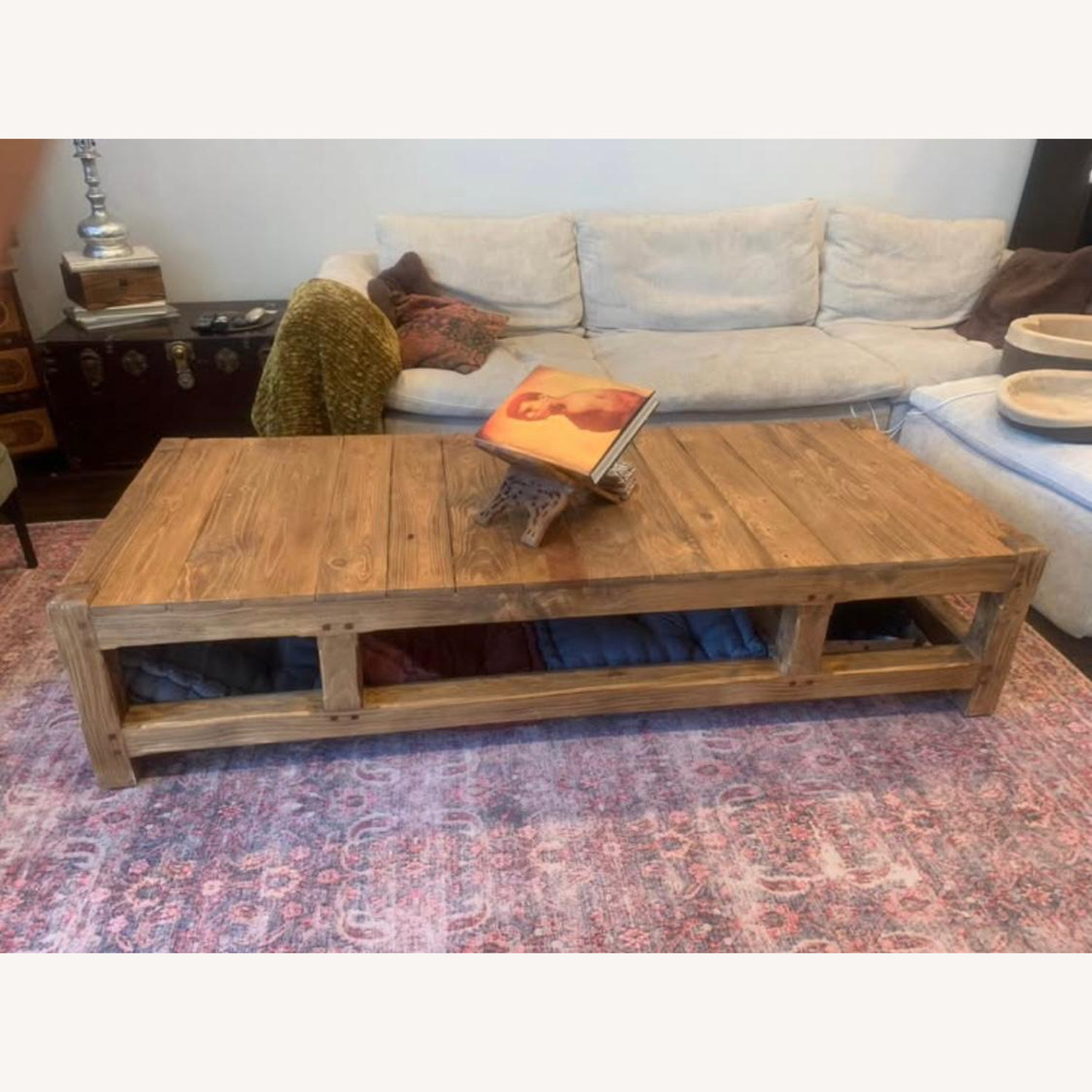 Anthropologie Light Brown Wood Coffee Table - image-8