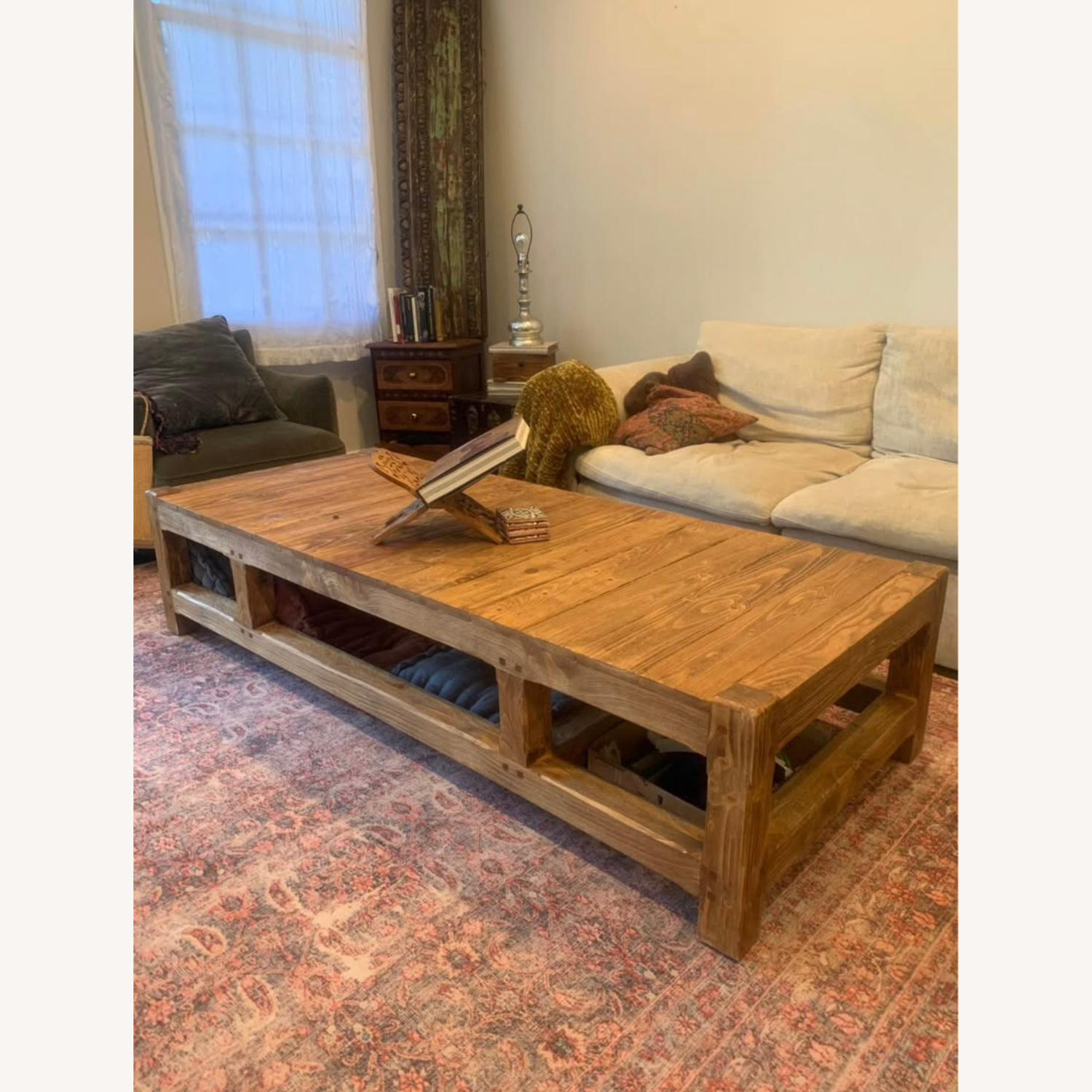 Anthropologie Light Brown Wood Coffee Table - image-9