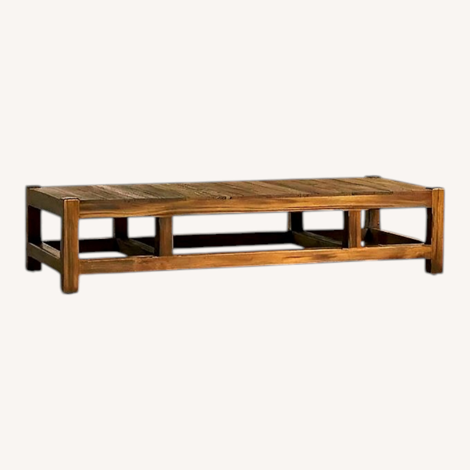 Anthropologie Light Brown Wood Coffee Table - image-0