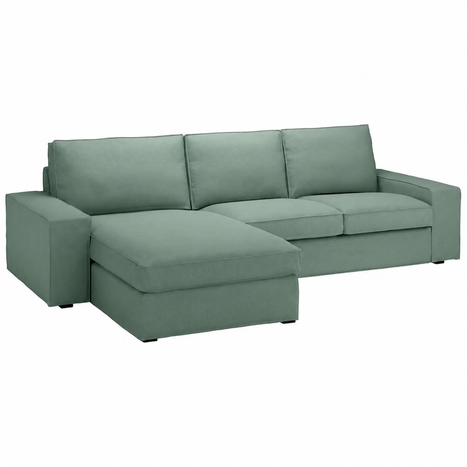 IKEA Green Fabric 3+ Piece Sectional - image-4
