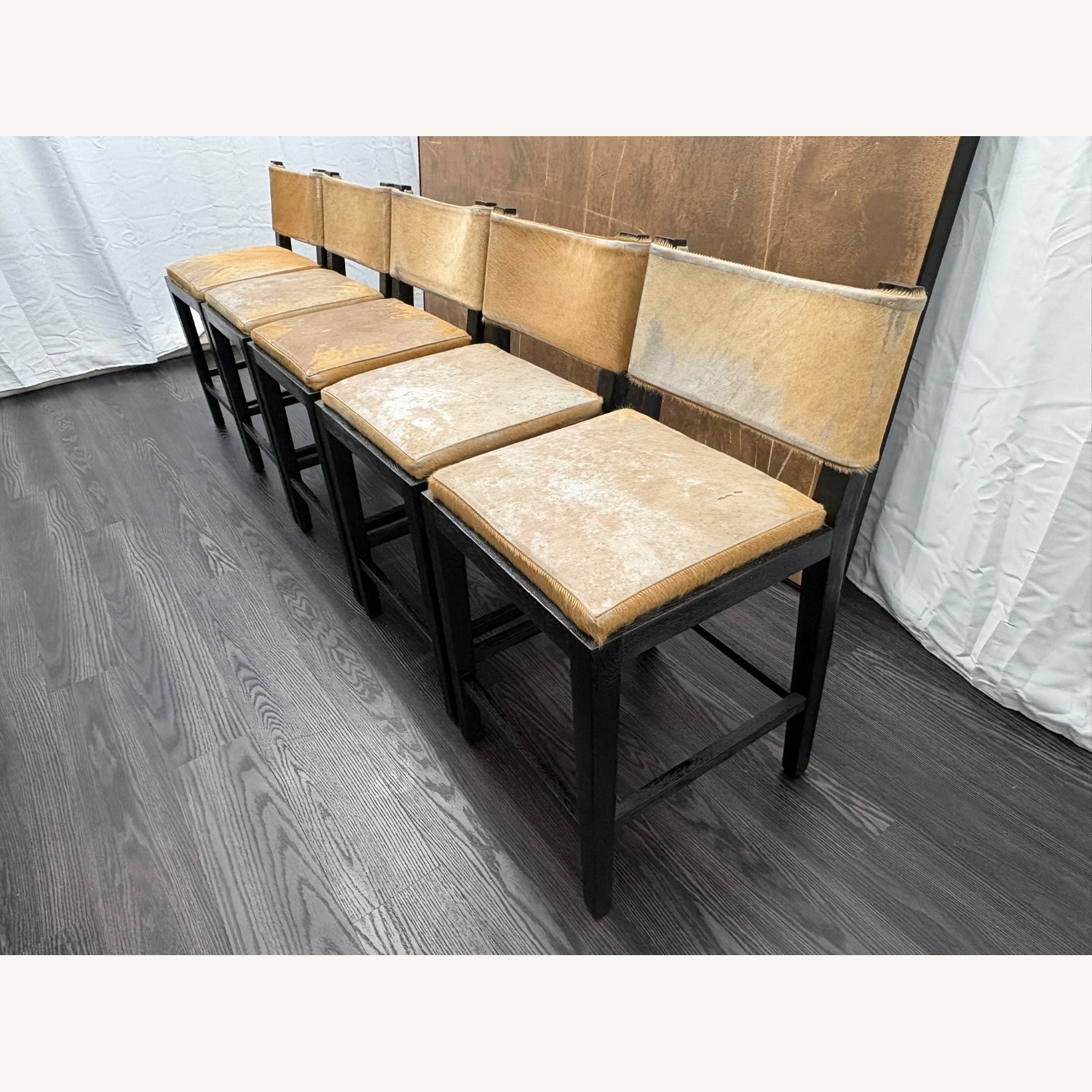 Restoration Hardware Saddle Hair-on-Hide Counter Stools Set of 5 - image-23