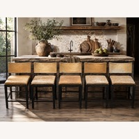 Restoration Hardware Saddle Hair-on-Hide Counter Stools Set of 5