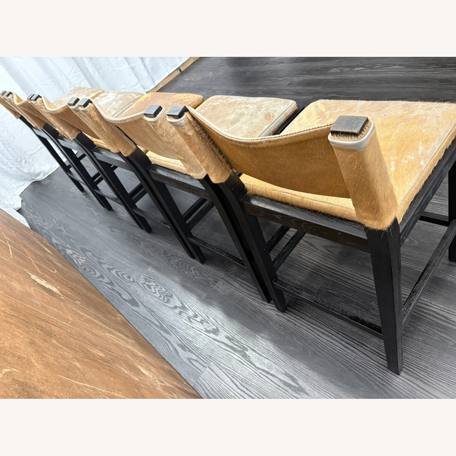 Restoration Hardware Saddle Hair-on-Hide Counter Stools Set of 5 - image-2