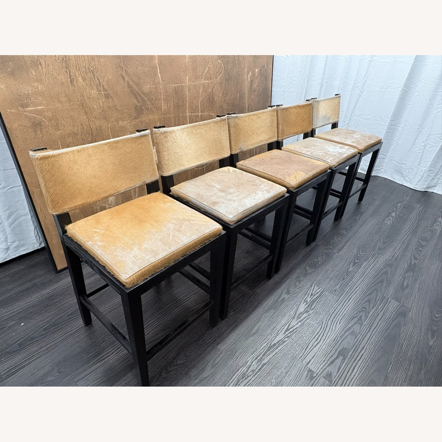 Restoration Hardware Saddle Hair-on-Hide Counter Stools Set of 5 - image-25
