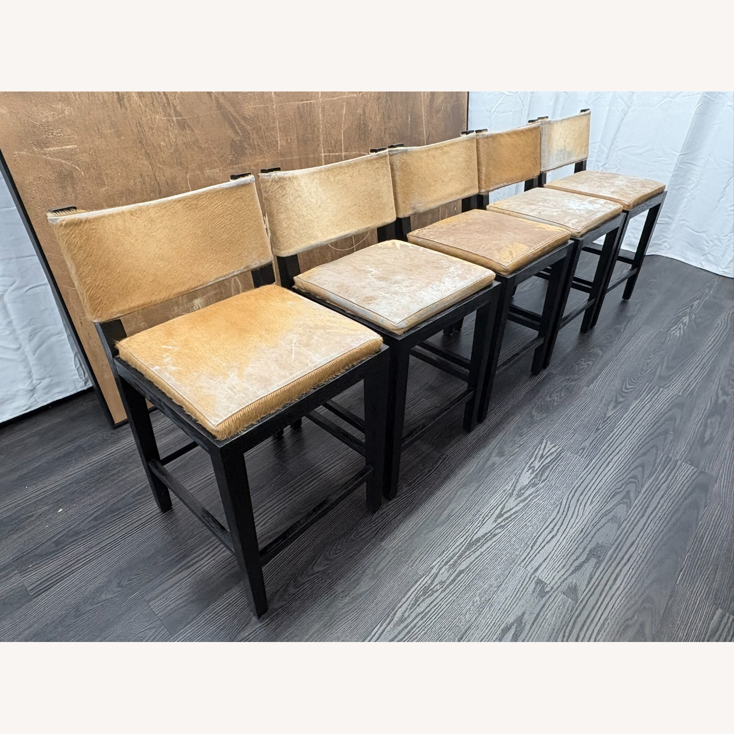 Restoration Hardware Saddle Hair-on-Hide Counter Stools Set of 5 - image-17