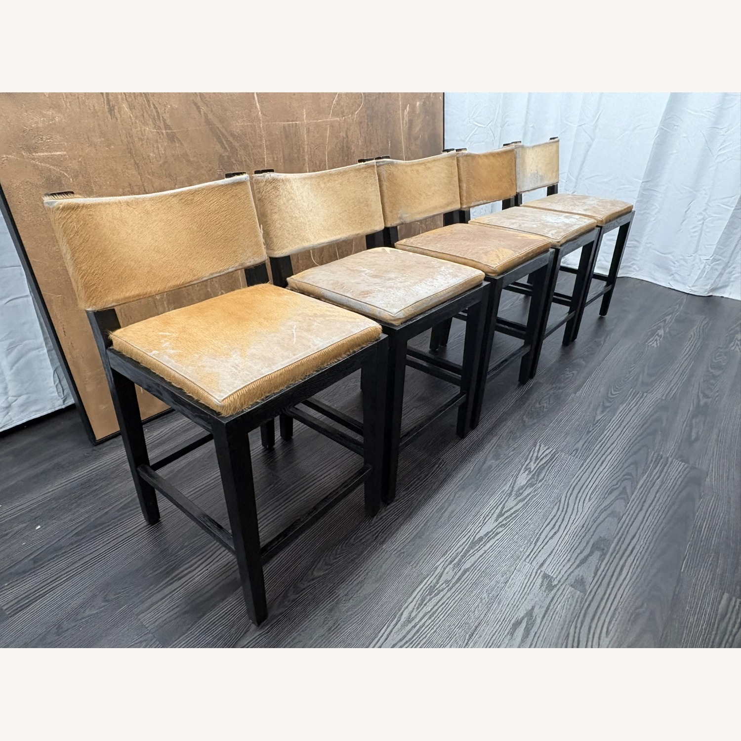 Restoration Hardware Saddle Hair-on-Hide Counter Stools Set of 5 - image-24