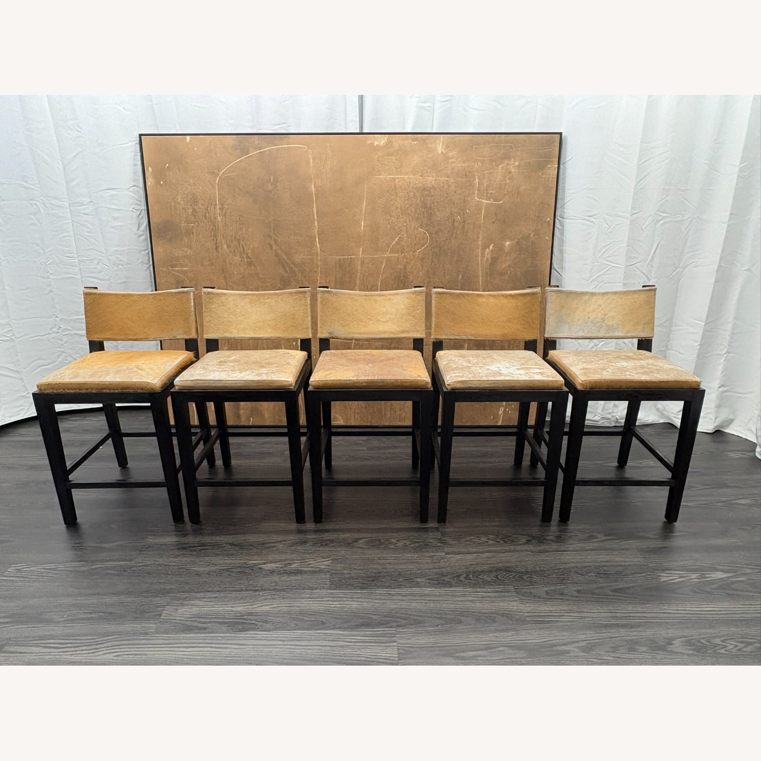 Restoration Hardware Saddle Hair-on-Hide Counter Stools Set of 5 - image-15