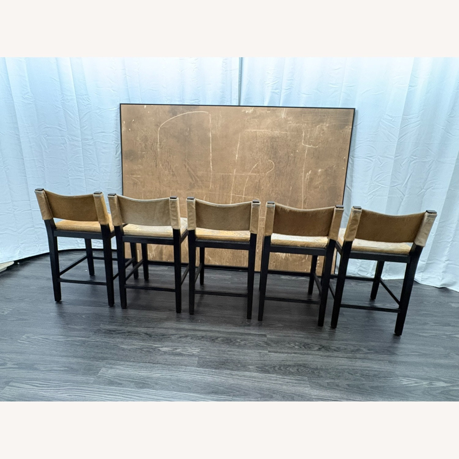 Restoration Hardware Saddle Hair-on-Hide Counter Stools Set of 5 - image-13