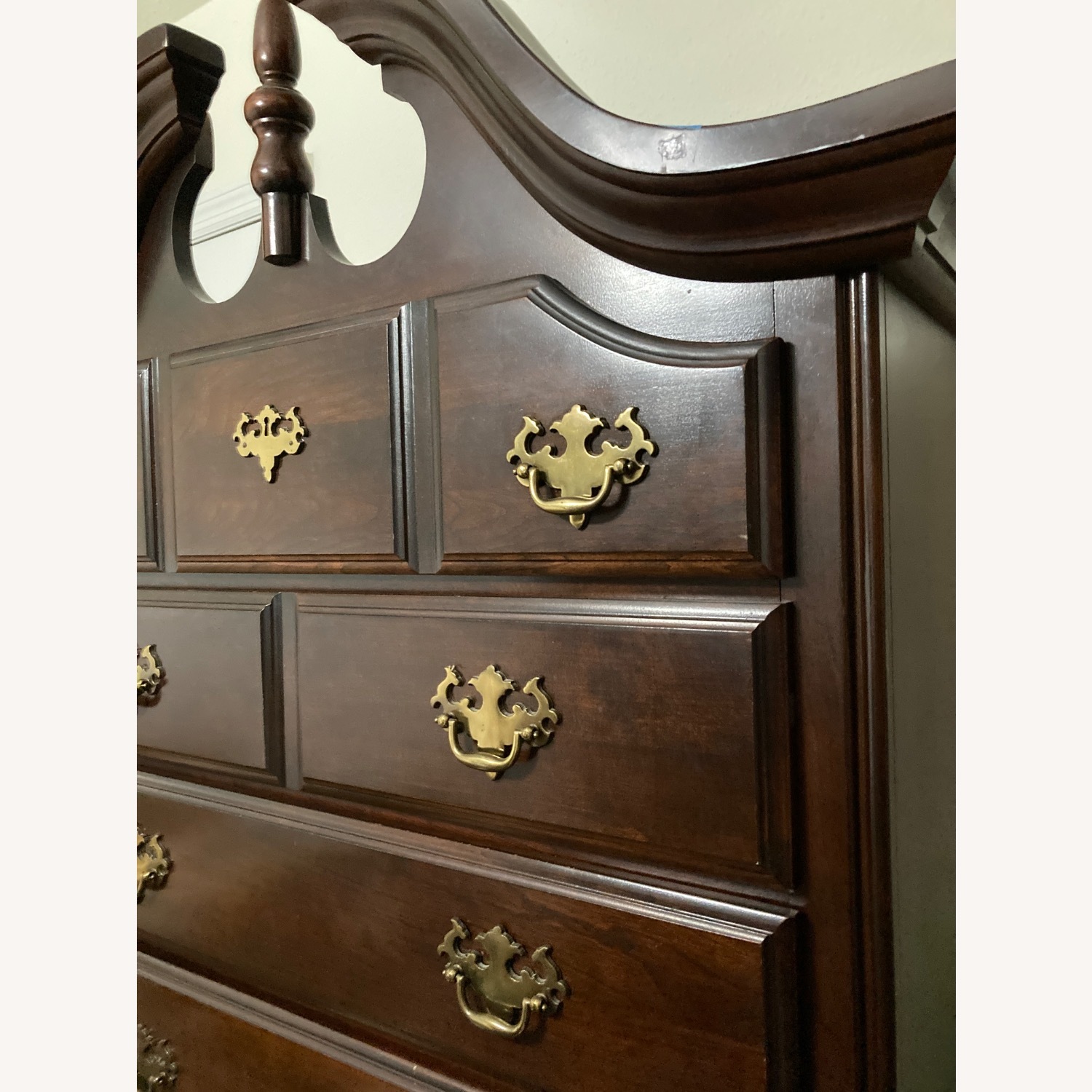 Cherry Wood Queen Bed Armoire - image-2
