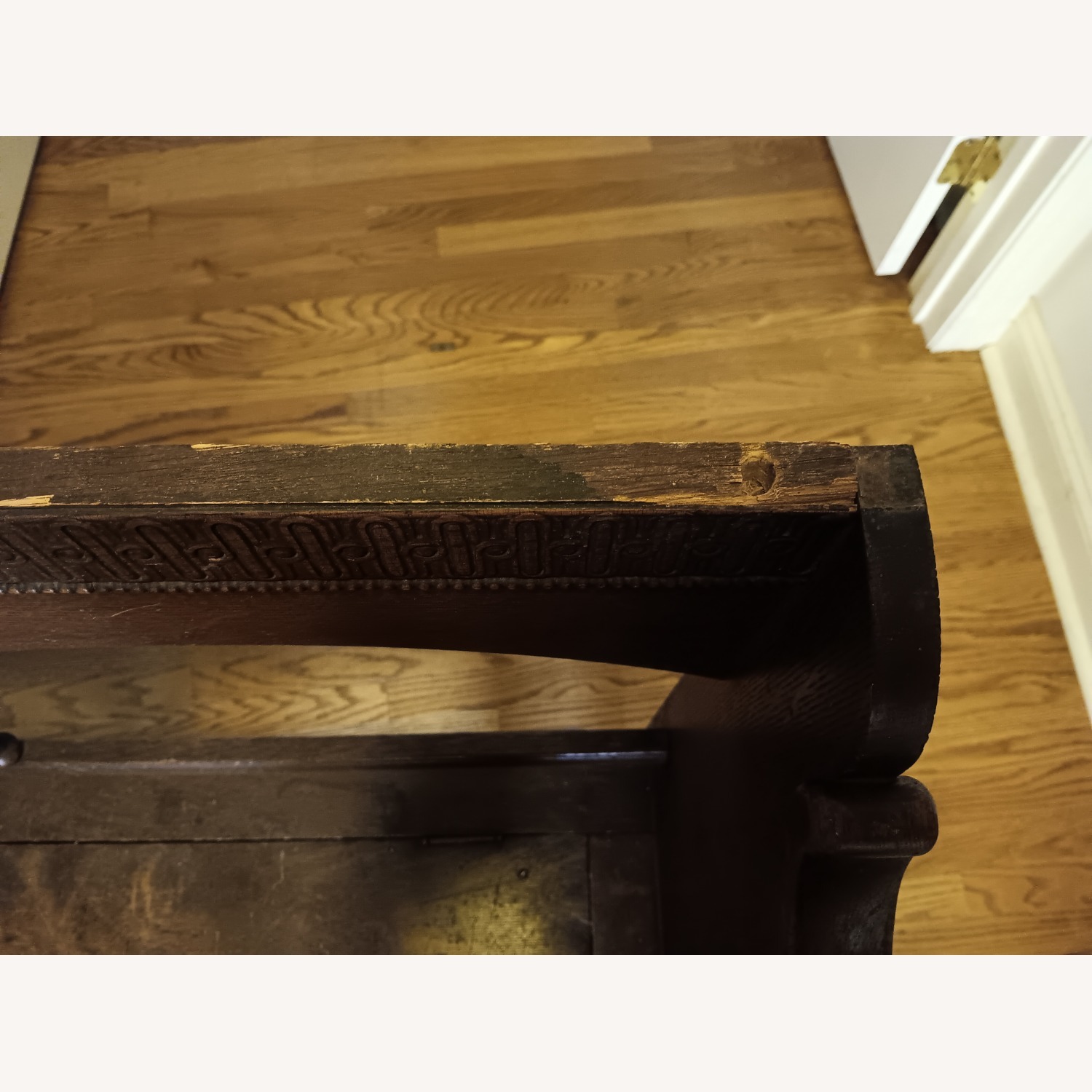 Antique Oak Storage Bench (Not Seating) - image-11