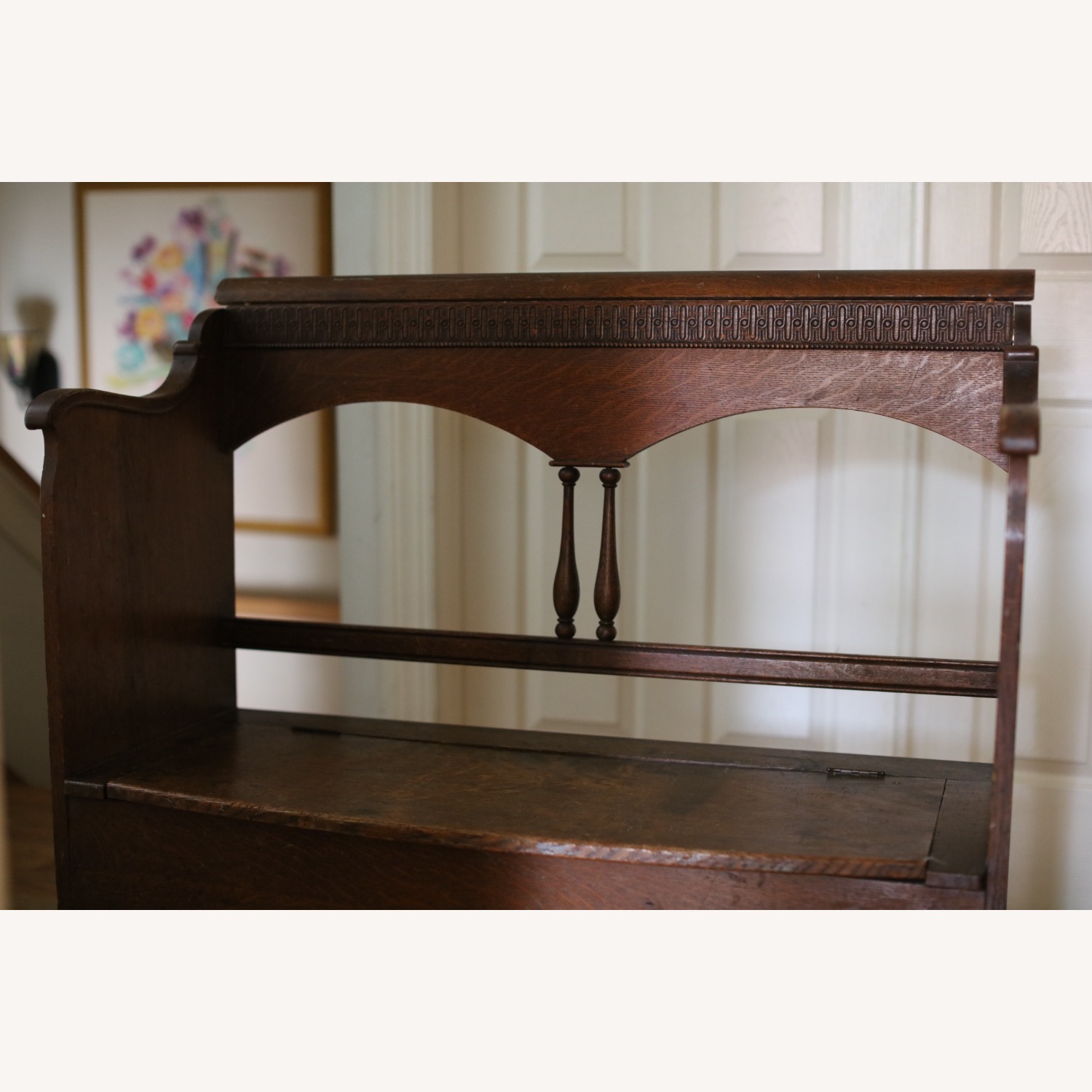 Antique Oak Storage Bench (Not Seating) - image-1