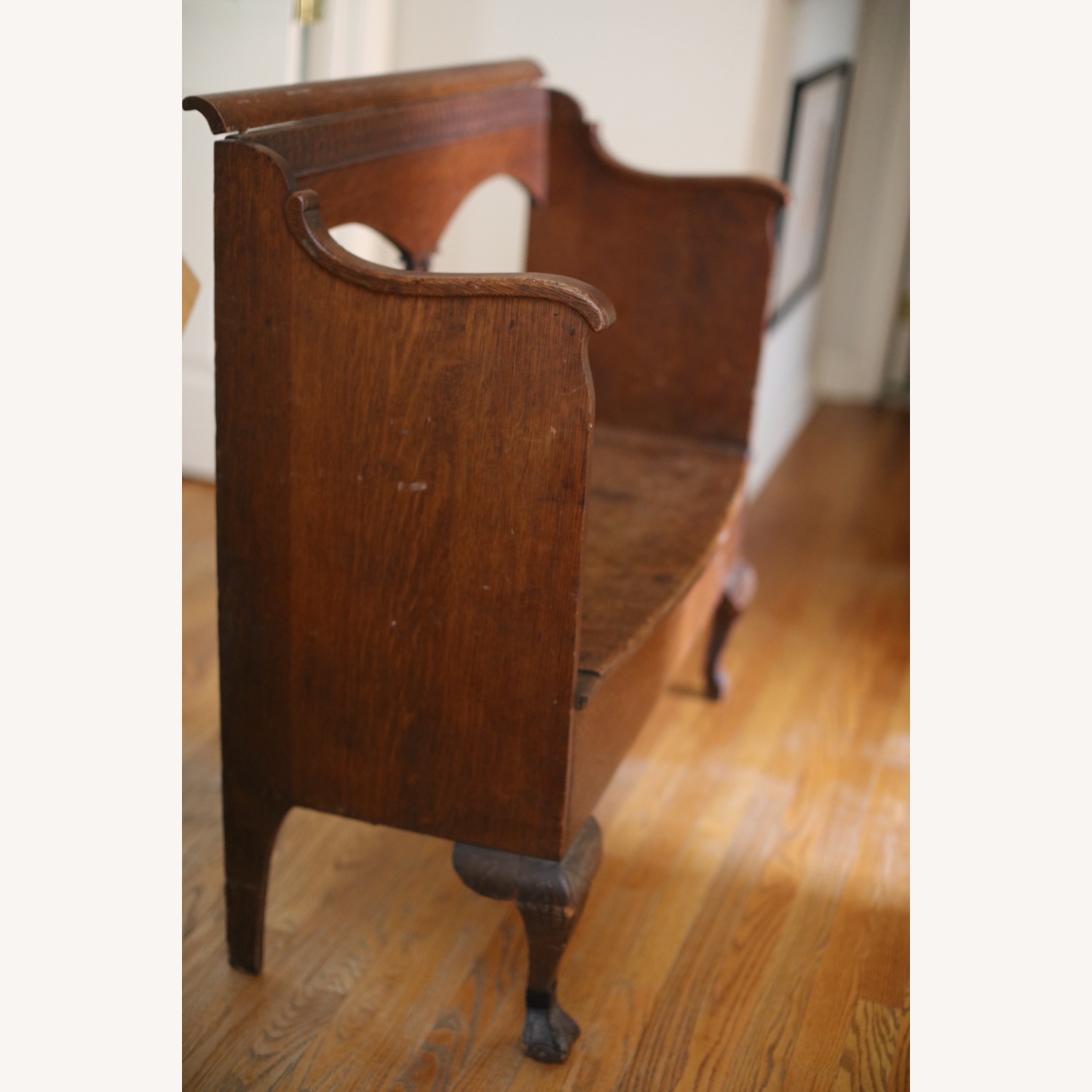 Antique Oak Storage Bench (Not Seating) - image-2