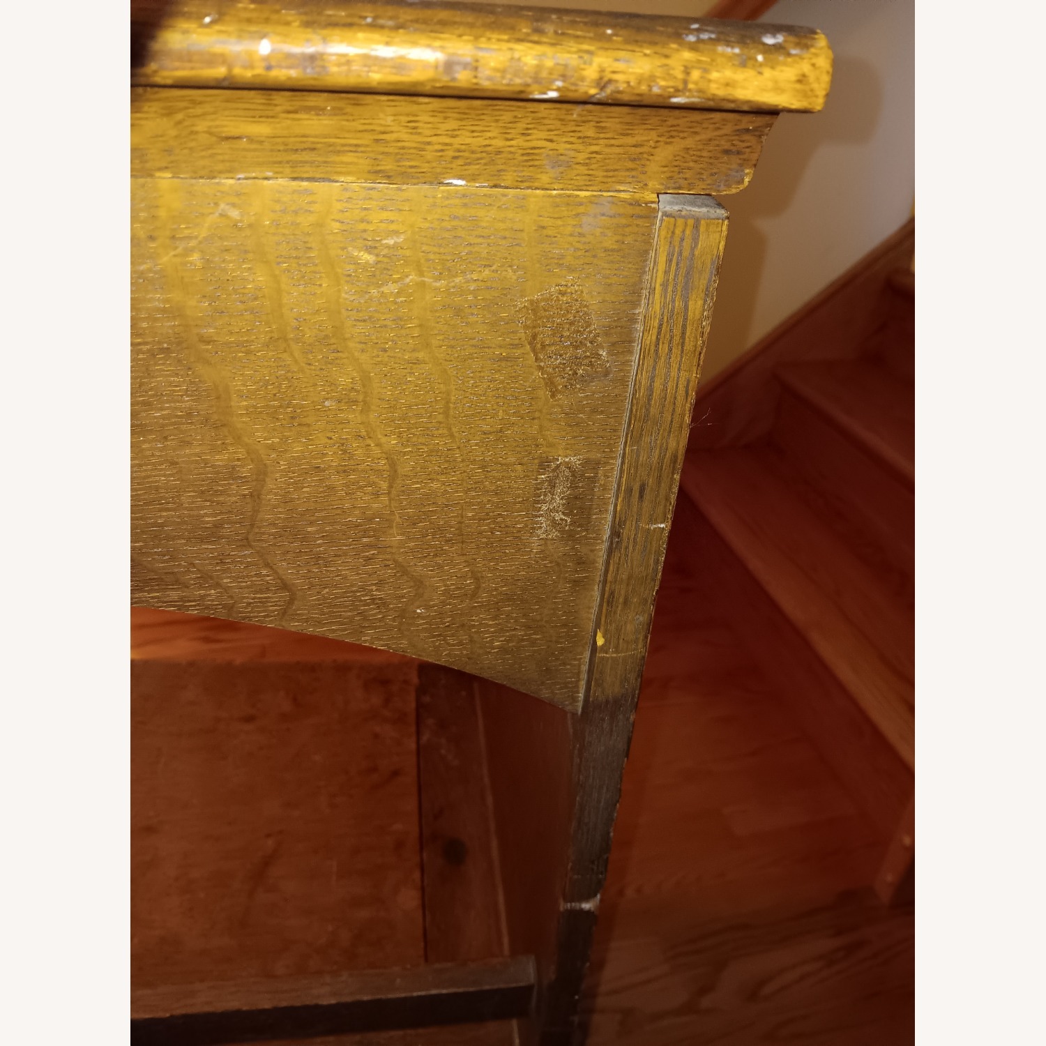 Antique Oak Storage Bench (Not Seating) - image-16