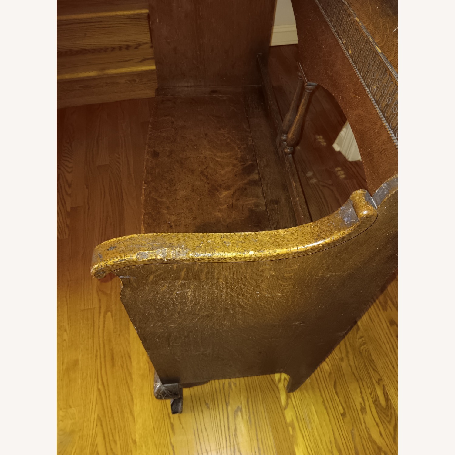 Antique Oak Storage Bench (Not Seating) - image-17