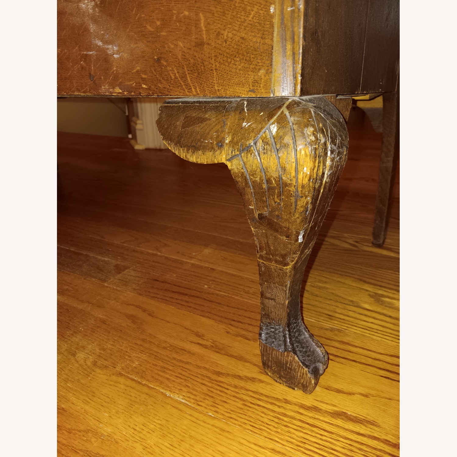 Antique Oak Storage Bench (Not Seating) - image-7