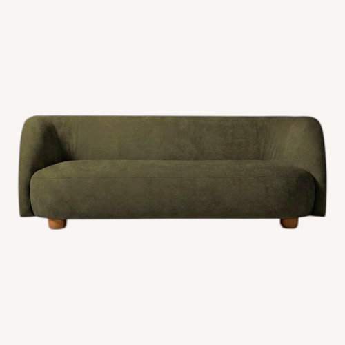 Used West Elm Laurent Sofa Green Fabric 2 Seater Sofa for sale on AptDeco