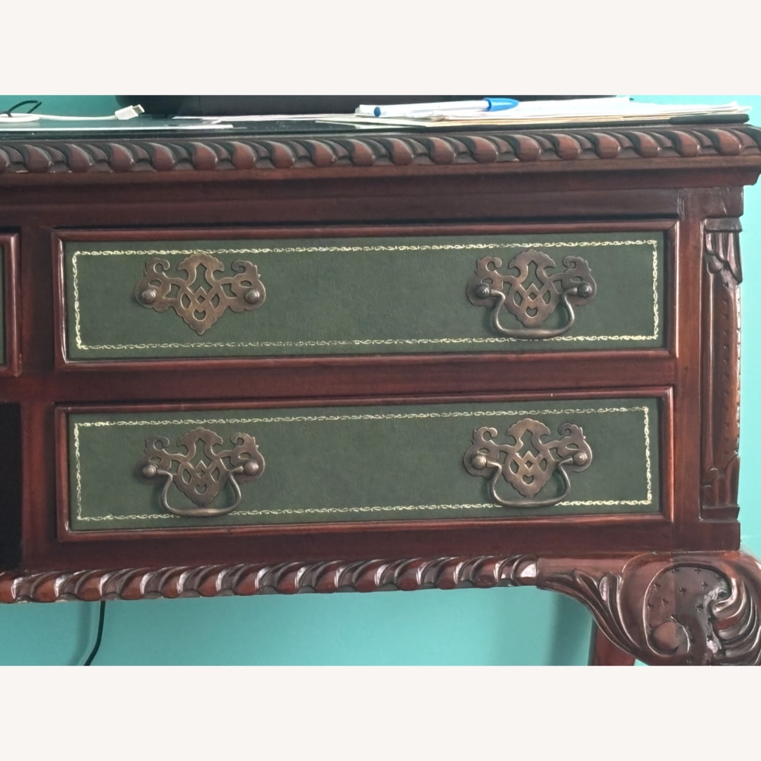 Vintage/Antique Finds Wood Desk - image-2