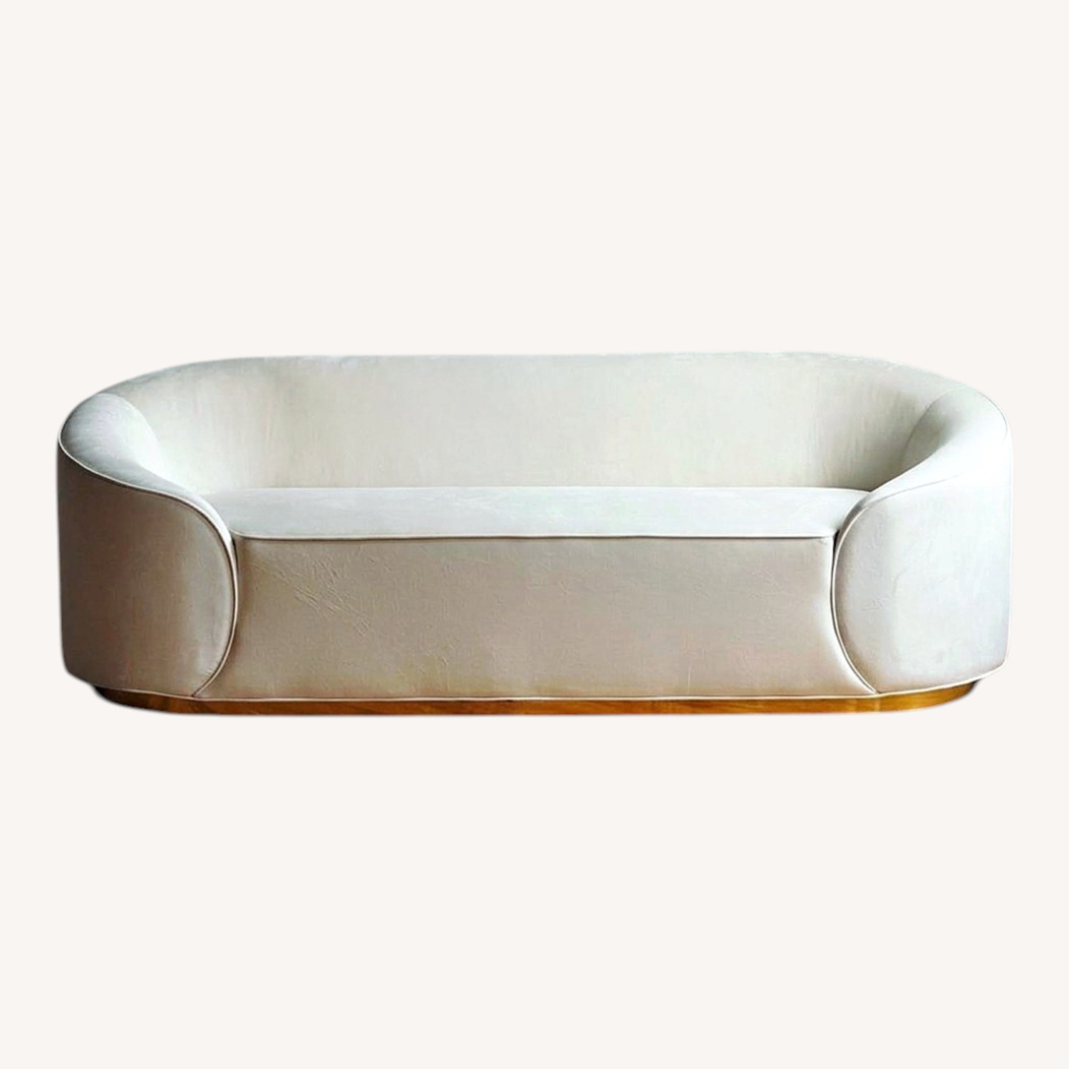 White Velvet 3+ Seater Sofa - image-4