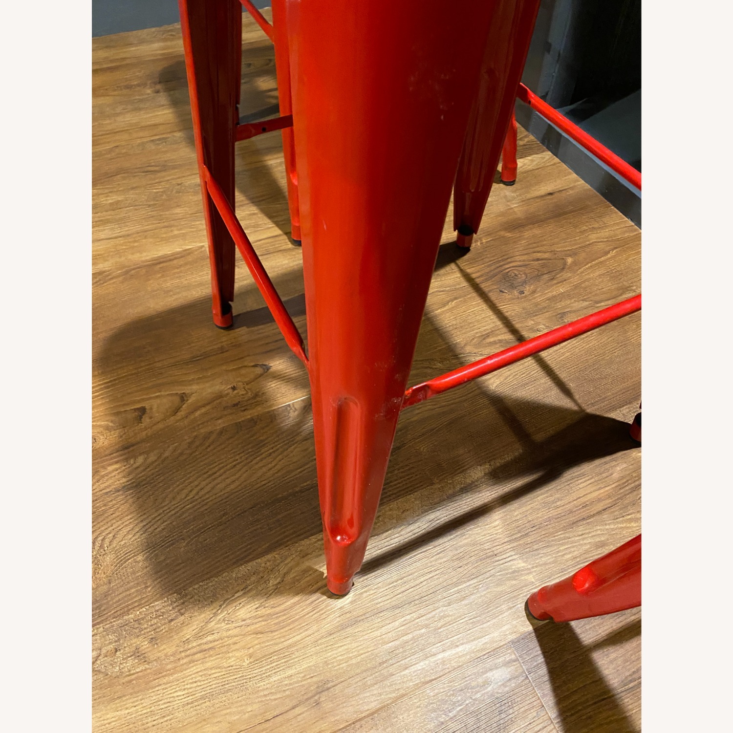 Tolix Marias Red Metal Stools - image-4