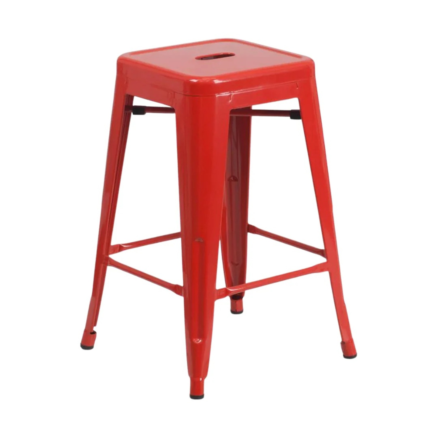 Tolix Marias Red Metal Stools - image-5