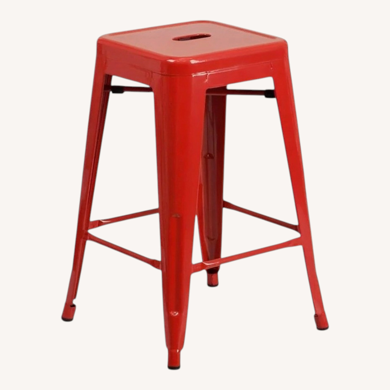 Tolix Marias Red Metal Stools - image-0