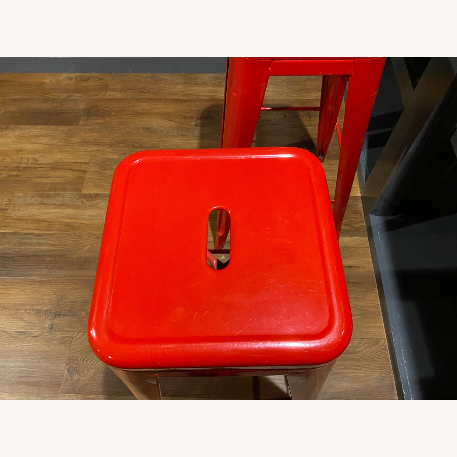 Tolix Marias Red Metal Stools - image-3