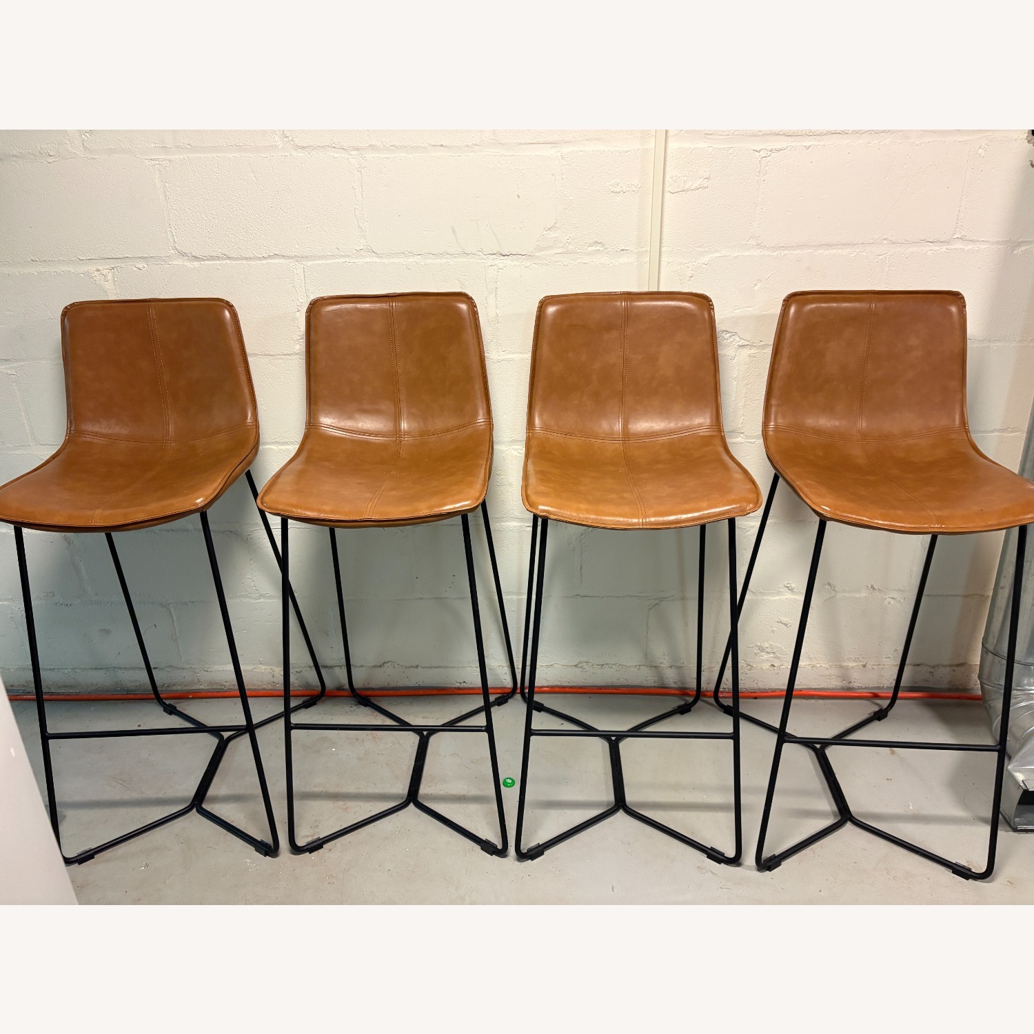 All Modern Light Brown Metal Stools - image-1