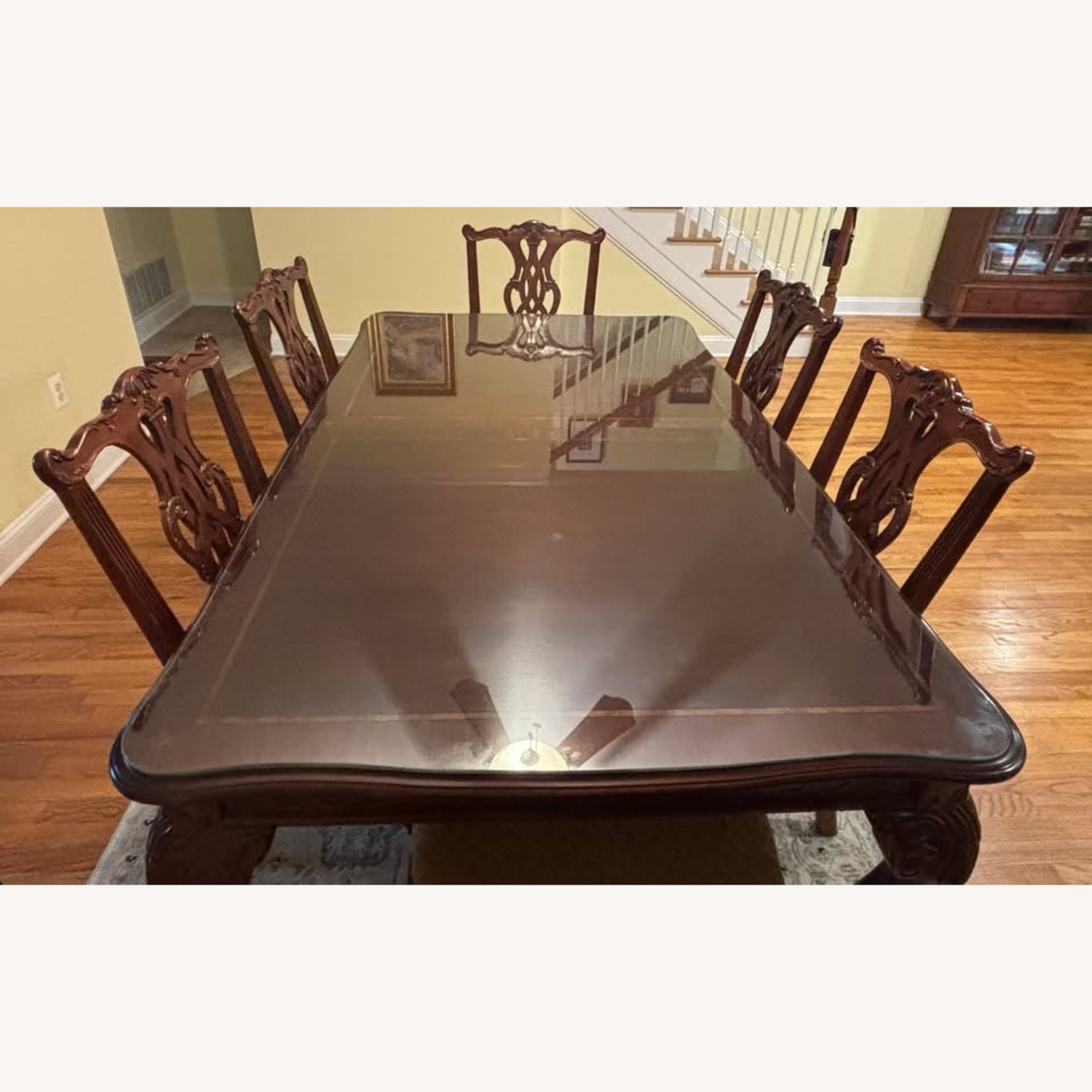 Stanley Dining Table W  8 Chairs & Glass Cover - image-1